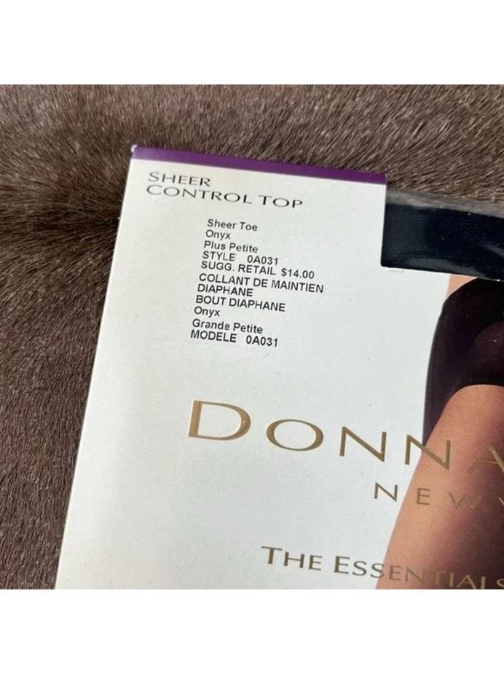 Donna Karan DKNY The Essentials Sheer Toe Control Top Tights Pantyhose